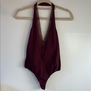 Lace Halter Bodysuit